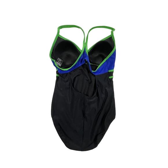 Catalina One Piece Swim Suit, Size XL, Color Block with Low Backp - Picture 2 of 7